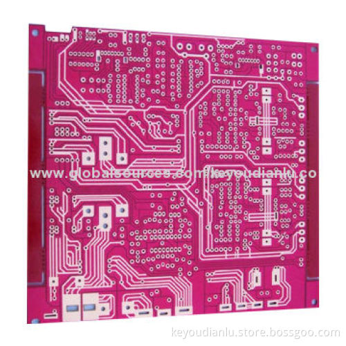 2L PCB with Red Soldermask, Blind Buried Holes